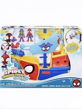 Marvel Spidey and His Amazing Friends - Water-Webs Bubble Pirate Ship, Toddler